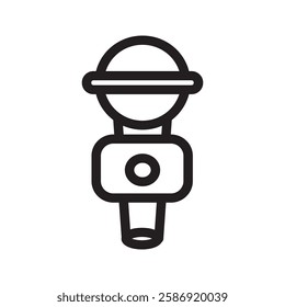 Microphone icon designed for music lovers, podcasters, and vocalists. Suitable for audio branding, stage performances, and sound applications.