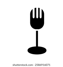 Microphone icon designed for singers, musicians, and podcasters. Ideal for vocal recording, live entertainment, and media branding.