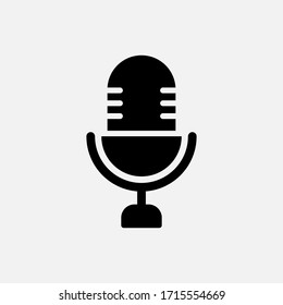 Microphone icon designed in a solid style