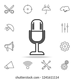 microphone icon. Detailed set of simple icons. Premium graphic design. One of the collection icons for websites, web design, mobile app