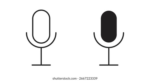 Ícone de microfone. fazer doodle de vetores gráficos