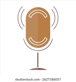 MICROPHONE ICON WITH AN ELEGANT SHAPE