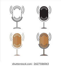 MICROPHONE ICON WITH AN ELEGANT SHAPE