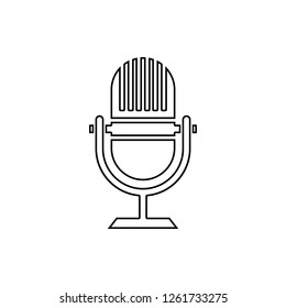 microphone icon. Element of Media for mobile concept and web apps icon. Thin line icon for website design and development, app development