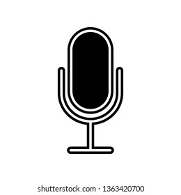 microphone icon. Element of Media, Press for mobile concept and web apps icon. Glyph, flat icon for website design and development, app development