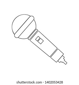 Microphone icon. Element of music instrument for mobile concept and web apps icon. Outline, thin line icon for website design and development, app development