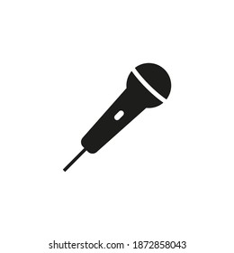 microphone icon element of music icon for mobile concept and web apps. Thin line microphone icon can be used for web and mobile. Premium icon on white background