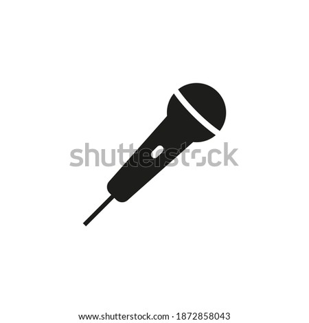 microphone icon element of music icon for mobile concept and web apps. Thin line microphone icon can be used for web and mobile. Premium icon on white background