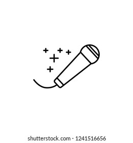 microphone icon. Element of new year oarty outline icon. Thin line icon for website design and development, app development. Premium icon