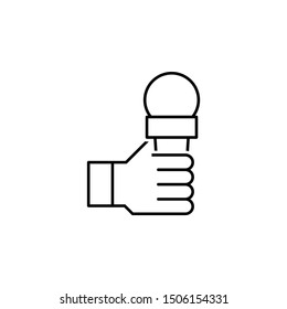 Microphone icon. Element of news thin line icon
