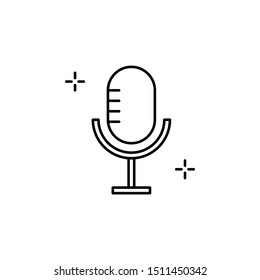 Microphone icon. Element of Spain thin line icon