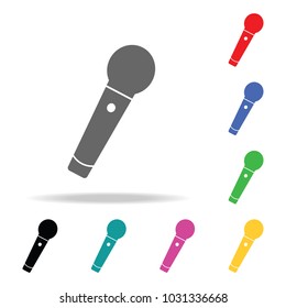 Microphone icon. Elements in multi colored icons for mobile concept and web apps. Icons for website design and development, app development on white background