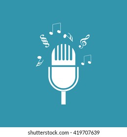 Microphone Icon. Eps-10.