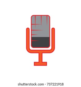 microphone icon flat color
