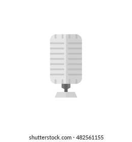 Microphone icon in flat color style.
