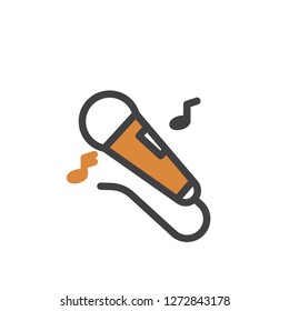  microphone icon flat colors
