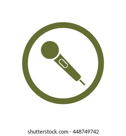 Microphone  icon. Flat design.