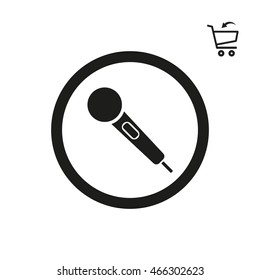 Microphone  icon. Flat design.