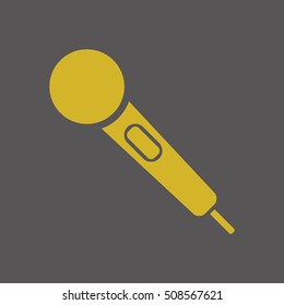 Microphone  icon.  Flat design.