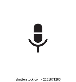  Microphone icon flat design illustration