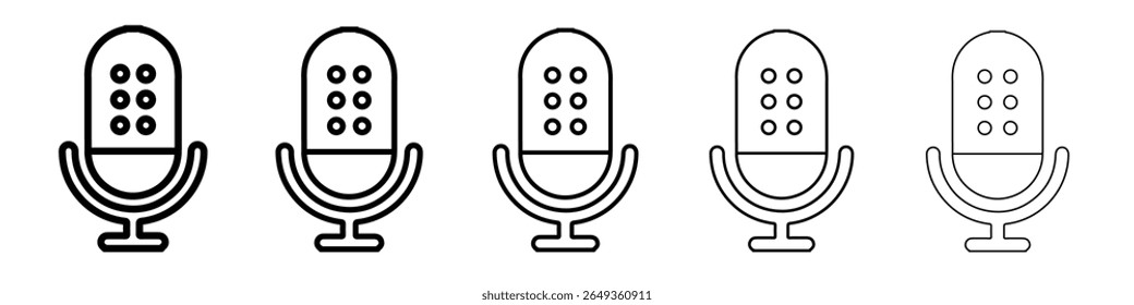Icono de micrófono Diseño plano sobre fondo aislado