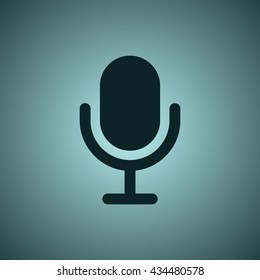 Microphone Icon, flat design style
