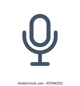 Microphone Icon, flat design style