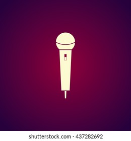 Microphone Icon. Flat design style eps 10