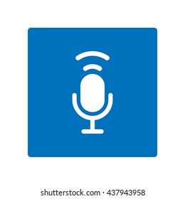 Microphone Icon, flat design style