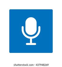 Microphone Icon, flat design style