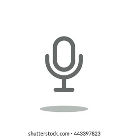 Microphone Icon, flat design style