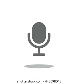 Microphone Icon, flat design style