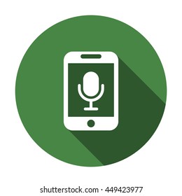 Microphone Icon, flat design style
