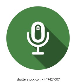 Microphone Icon, flat design style