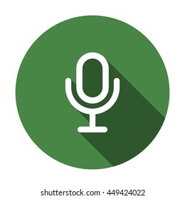 Microphone Icon, flat design style