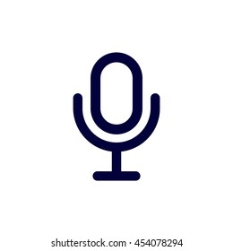 Microphone Icon, flat design style