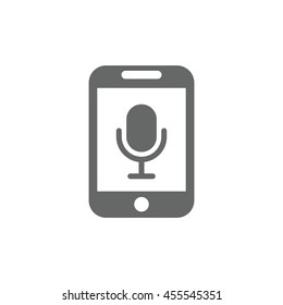 Microphone Icon, flat design style