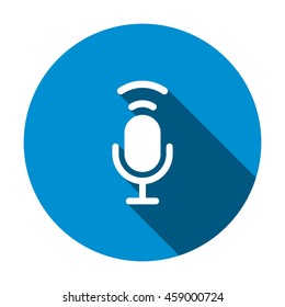 Microphone Icon, flat design style