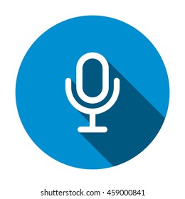 Microphone Icon, flat design style