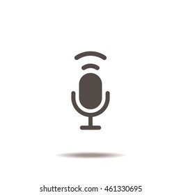 Microphone Icon, flat design style