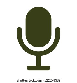 Microphone Icon, flat design style