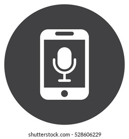Microphone Icon, flat design style