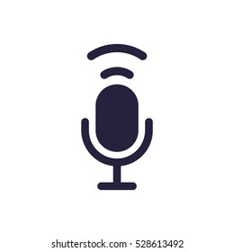 Microphone Icon, flat design style