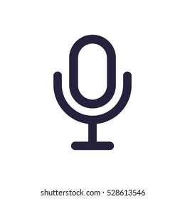 Microphone Icon, flat design style