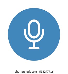 Microphone Icon, flat design style