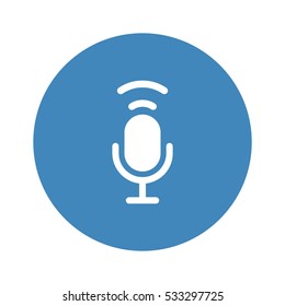 Microphone Icon, flat design style