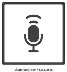 Microphone Icon, flat design style