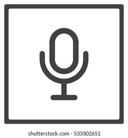 Microphone Icon, flat design style