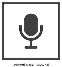 Microphone Icon, flat design style
