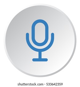 Microphone Icon, flat design style